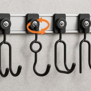 Swivel Utility Hooks 360 Degree Rotation for Flexible Garage Storage